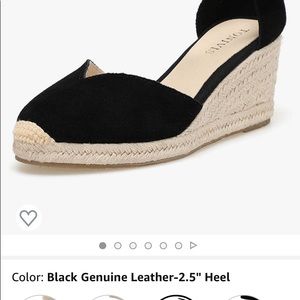 Ladies espadrilles black suede